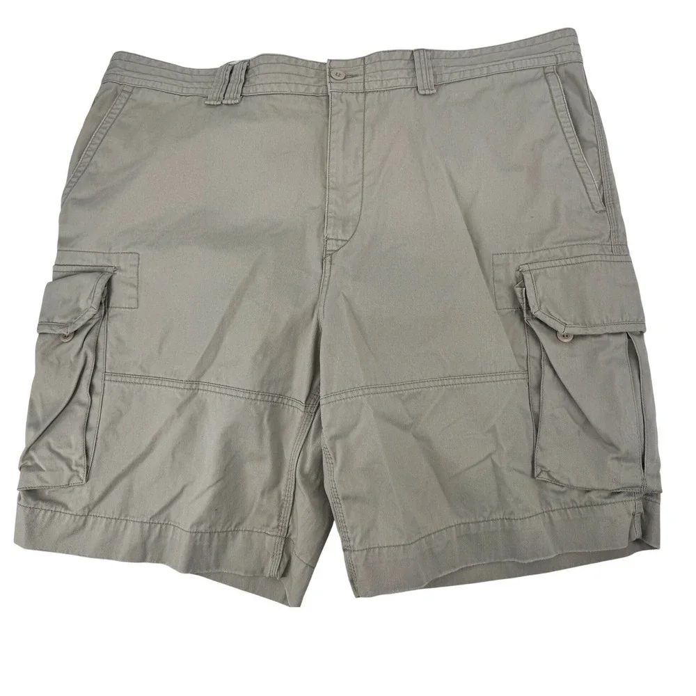 Polo‎ Ralph Lauren Cargo Shorts Mens 46 Khaki Tan Classic Chino Cotton Utility